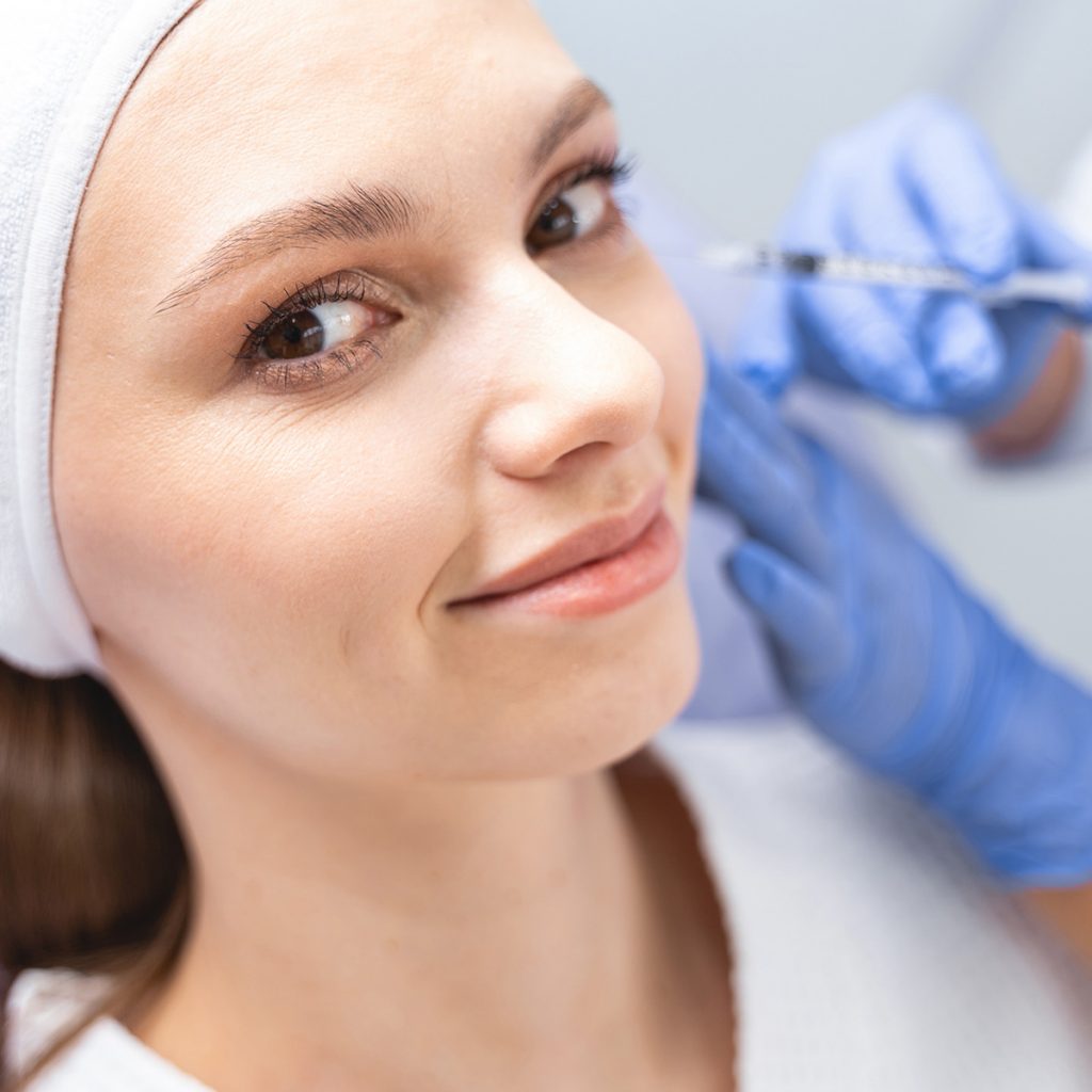 Woman receiving a Botox treatment